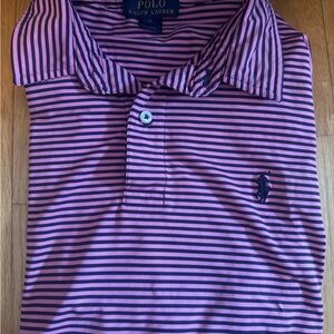 Polo by Ralph Lauren Pink and Navy Striped Performance Shirt